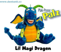 Učební pomůcka Lil Magi - Modrý dráček s plyšovým kartáčkem